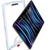 MOBDIK Pellicola Protettiva in Vetro Temperato Compatibile con iPad Pro da 12,9 Pollici (2022 e 2021 e 2020 e 2018), Ultra Trasparente, Antigraffio, Compatibile con Custodie, Kit EZ, Confezione da