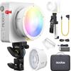 Godox ML100R Kit1 Luce Video LED RGB ca.110W, Riflettore 15° & 36° Incluso, 12900Lux @1m, 1800K-10000K, 14 Effetti FX, AK-B02 V-Mount Kit, Godox Mount per Video