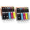 Supply Guy 10 XL cartucce per Stampanti compatibile con Canon PGI-570 / CLI-571 per Canon Pixma MG7700 MG7750 MG7751 MG7752 MG7753 TS8000 TS8050 TS8051 TS8052 TS8053 TS9000 TS9050 TS9055