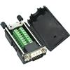 YIOVVOM Adattatore DB15 D-SUB DB15 VGA maschio 3 file 15 pin a terminale breakout board connettori con custodia