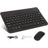 Annadue Combinazione Mouse Tastiera Wireless Bluetooth 2.4G, Tastiera e Mouse USB Cordless Silenziosi Ergonomici Portatili a Doppia modalità, Adatti per Tablet, Smartphone, Laptop, Computer