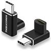 Thsucords Adattatore angolare USB C 90 Gradi 2 Pezzi, Up&Down PD 100W 4K Video 20Gbps USB Tipo C 3.2 Gen2 Estensione Maschio a Femmina per Steam Deck, Switch, MacBook