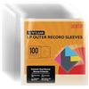 UENTIP Confezione da 100 custodie esterne pieghevoli in vinile, 32,4 cm, professionali, per dischi singoli e doppi LP (custodie esterne)