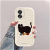 PAIX Calzini Colorati Gatto Custodia Onda Silicone Morbido Compatibile con OPPO A38 4G/OPPO A18 4G Cover