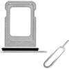 Cemobile Slot per schede SIM di ricambio per iPhone 13 Pro & 13 Pro Max (versione singola SIM) con anello di tenuta in gomma impermeabile + SIM ray Open Eject Pin (argento)