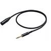 Proel CHL230LU1 Cavo professionale bilanciato Jack Stereo 6,3 a Cannon XLR Maschio 3P - 1mt