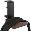 GEEKRIA Supporto per cuffie in legno compatibile con Apple AirPods Max, Sony WH-1000XM6, gancio per cuffie, supporto per auricolari, clip da scrivania in alluminio a doppio scopo con supporto in noce