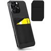 MyGadget 2X Portafoglio per Smartphone X 1 Tasca - Protezione RFID e NFC - Porta Carte di Credito Cuffie o Soldi - Wallet per Cellulare da incollare - Nero