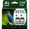 PFKink 337XL - Cartucce di ricambio per HP 337 Twin Black-Box possono variare
