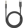 Jiadouaux Cavo da AUX a USB C, da USB C a Aux per Samsung S20 per auto USB C a jack da 3,5 mm adattatore audio compatibile con iPhone 15 Pro Max, Samsung S21 Ultra S20 Ultra Note 20 10 Plus per autoradio (nero)