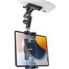 woleyi Supporto Tablet Aletta Parasole Auto, Porta iPad Visiera Parasole Camion [Morsetto Potente] con Braccio in Metallo Regolabile per iPad, Galaxy Tab, Kindle, Fire, Telefono& Tablet da 4-13