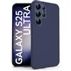 N NEWTOP Cover Compatibile per Samsung Galaxy S25 ULTRA, Custodia TPU SOFT Gel Silicone Ultra Sottile Flessibile Case Posteriore Protezione Fotocamera Anti Urto Guscio Scocca Colorato Thin (Blu)