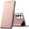 Verco case per Samsung Galaxy A52 Cover, Samsung A52 5G / A52s 5G Custodia a Libro Pelle PU per Samsung A52 Booklet Protettiva [magnetica integrata], Rosa