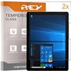 REY Pack 2X Pellicola salvaschermo per Microsoft Surface Go 2 10,5 - Go 3 10,5, Vetro temperato, di qualità Premium