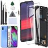 RongZy LCD Display per 5.9 Samsung Galaxy A40 A405F Schermo LCD Touch Screen Assemblea Sostituzione di Vetro Digitalizzatore con Strumenti(Incell,Nero con Cornice)