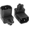 YACSEJAO Adattatore C14 a C5 YACSEJAO 90 Gradi IEC 320 Maschio C14 a IEC Femmina C5 2 Pack Adattatore di prolunga elettrica ad angolo retto