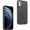 REY Cover in Gel TPU Nera per iPhone 12 6,1, Ultra Sottile 0,33 mm, Morbido Flessibile, Custodia Silicone