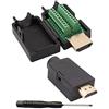 AAOTOKK HDMI Morsettiera a Vite Adattatore,Placcato in oro HDMI Maschio a 20 Pin/Vie Femmina Terminale a Saldare Modulo di Segnale Connettore Scheda di Breakoutless con Custodia (2 Pezzi/Maschio)