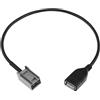 ECSiNG Cavo adattatore USB di ricambio compatibile con cavo USB AUX Honda CIVIC/JAZZ/CR-V/CRZ/Costa/Account/Odyssey/Crosstour/Insight/Legend