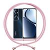 ANFAIRLACE Cover Cordino Compatibile con Realme C65, Custodia Trasparente TPU Morbido Silicone Regolabile Antiurto Collana Chiaro Case, Rosa