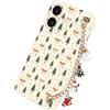 Yoedge Natale Cover con Cordino per iPhone 17 6,3, Natalizia Custodia con Laccio Tracolla Aesthetic Natalizie Albero di Natale Disegni, Silicone TPU Corda Protettiva Natalizie Case, Beige