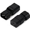 VISSQH 2 pezzi Connettore di Adattatore alimentazione da IEC 320 C14 Plug Maschio a C19 Presa Femmina 3 spine (nero)