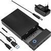 RUIZHI Adattatore per disco rigido 6 Gbps USB C/USB 3.0 SATA HDD docking station per dischi rigidi SATA HDD/SSD da 2,5/3,5 pollici, supporta scheda SD&TF con adattatore di alimentazione da 12 V/2 A