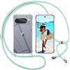 ISOI Cover con Cordino per Google Pixel 10 Pro, Custodia Trasparente con Collana Tracolla Laccio Collo Ultra Sottile Morbido TPU Silicone Antiurto AntiGraffio Case, Verde