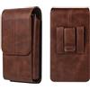 MXFDOKD Sacchetto Pelle da Cintura per Cellulare, Borsa da Cintura Cellulare Uomo, 7.2 Impermeabile Pelle Custodia Clip da Cintura Fondina Porta Cellulare Portamonete da Cintura Pochette con Moschettone