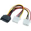 System-S Cavo Y SATA 20 cm 15 pin maschio a 2 X Molex LP4 IDE 4 pin femmina