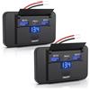 Gibbab 72 W 3 porte 12 V RV interruttore USB presa con voltmetro, 36 W PD3.0 Tipo-C Quick Charge + 2 * 18W QC3.0 pannello montaggio a parete presa caricabatteria auto adattatore multi-porta