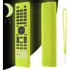Hi Color Custodia protettiva in silicone per telecomando Hisense ERF3C80H, ERF3E80H, ERF3B80H, ERF3D80H, custodia protettiva antiurto con cordino (verde acceso)