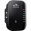 WAVATA Amplificatore WLAN con presa, ripetitore WiFi da 300 Mbit/s, ripetitore WiFi da 2,4 GHz con WPS, amplificatore Internet fino a 3000 m² e 30 dispositivi, cavo di rete, compatibile con tutti i