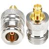 Fohevers 2 pezzi N femmina a RP-SMA femmina adattatore RP-SMA a N adattatore per antenna RF WiFi, prolunga cavo telecomunicazioni, radio radio