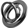 Miimall Anello Mag-safe Compatibile con iPhone 17/16/15/14/Pro Max/Pro, Anello Magnetico Doppio Lato, Cavalletto Resistente in Lega di Zinco, Durable Mag Safe Ring per iPhone 17 16 15 14 13 12, Nero