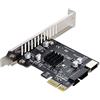 cablecc Presa per pannello frontale USB 3.1 tipo E da 5 Gbps e adattatore da USB 2.0 a PCI-E 1X Express Card VL805 per scheda madre