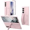 XIMAND Custodia protettiva per Samsung Galaxy Z Fold 7 con supporto da polso, protezione integrata per schermo e obiettivo, antiurto e anticaduta. (Rosa)
