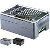 Miuzei Raspberry Pi 5 Case Support Top PCIe M.2 NVMe SSD Hat and Active Cooler Metall Aluminium Case for Raspberry Pi 5 4GB/8GB Support X1001 X1000 X1003 Hats Gray