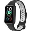 GIOPUEY Cinturini Compatibile con Amazfit Band 7, Morbido TPU Cinturino [Design a Colori di Giunzione] - Black/Grey