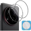 Lutree per Xiaomi 15 Ultra/Xiaomi Mi 15 Ultra Vetro Temperato Pellicola Fotocamera, 2 Pezzi Durezza 9H HD Lente Protettiva, Senza Bolle Anti-Graffio Fotocamera Protezione -Transparent