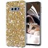 OKZone Cover Galaxy S10e [con Pellicola Proteggi Schermo], Custodia con Brillantini Ultra Sottile Design Case di Alta qualità in Silicone TPU Bumper Cover per Galaxy S10e (Oro)