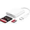 Vonxite Lettore di Schede USB C, Adattatore 2 in 1 SD/Micro SD/TF per i-phone 15, iPad Pro/Air, Android - Card Reader Con Interfaccia USB C