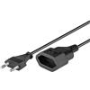 CABLEPELADO Cavo di prolunga CEE 7/16 | Cavo di alimentazione con connettore tipo C | Cavo di prolunga | H03-VV-H2-F | 250 V | Sezione del cavo 0,75 mm² | 2 metri | Nero.