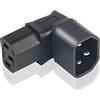 YAODHAOD IEC 320 da C14 a C13 90 gradi in basso angolo retto maschio a femmina PDU alimentazione UPS adattatore di prolunga adattatore presa per presa computer TV LCD LED parete (IEC 320 da C14 a C13)