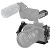 SMALLRIG Cage Kit per Sony FX30 FX3, Superficie Classic Black Bright, con XLR Handle Extension Rig, Cinturino da Polso e Morsetto per Cavo HDMI - 4184