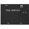 Joyzan Switcher VGA, 2 In 1 Out Monitor Scatola Switch Supporto XVGA SVGA UXGA Display Multi Sincronizzazione Splitter Adattatore per Doppio Audio Due Ingressi Un'Uscita Desktop HD Extender Computer Host