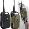 QSLKI 2 pz Molle Radio Holder Walkie Talkie Pouch Case per Gps Phone Radio bidirezionale, regolabile multi-funzione Pouch Holder per Sucurity Tactical Polizia Ufficiale Militare Caccia Campeggio