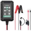 Unocho Caricabatterie e mantenitore intelligente 1,5A per batterie al piombo-acido 6V/12V e LiFePO4 14,4V, caricatore automatico Trickle Float con morsetti SAE per auto, moto, tagliaerba e barca
