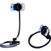 Moxamo Supporto lazy montato sul collo multiuso, supporto per selfie a mani libere con clip per cellulare, adatto per cellulari da 4,7 a 6,7 pollici di diverse marche