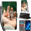 PHINIENLAND Cover per Samsung Galaxy A5 2017 PU Pelle Custodia Flip Gatto